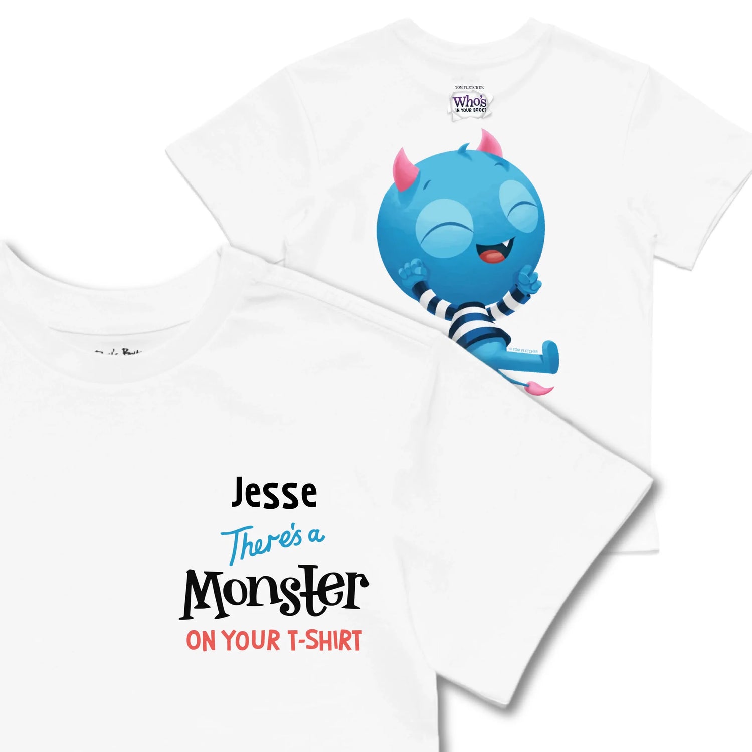 Kids TSHIRT Main Image Front and Back_White frontback back view