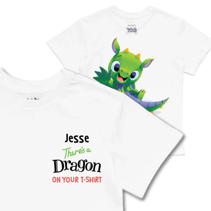 Kids TSHIRT Main Image Front and Back_White frontback back view