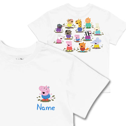 Kids TSHIRT Main Image Front and Back_White frontback back view