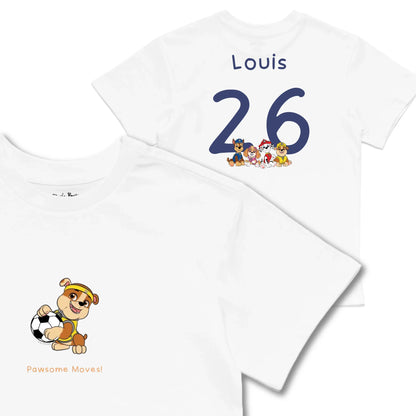 Kids TSHIRT Main Image Front and Back_White frontback back view