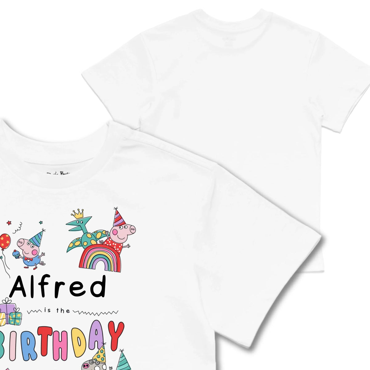 Kids TSHIRT Main Image Front and Back_white frontback front crop