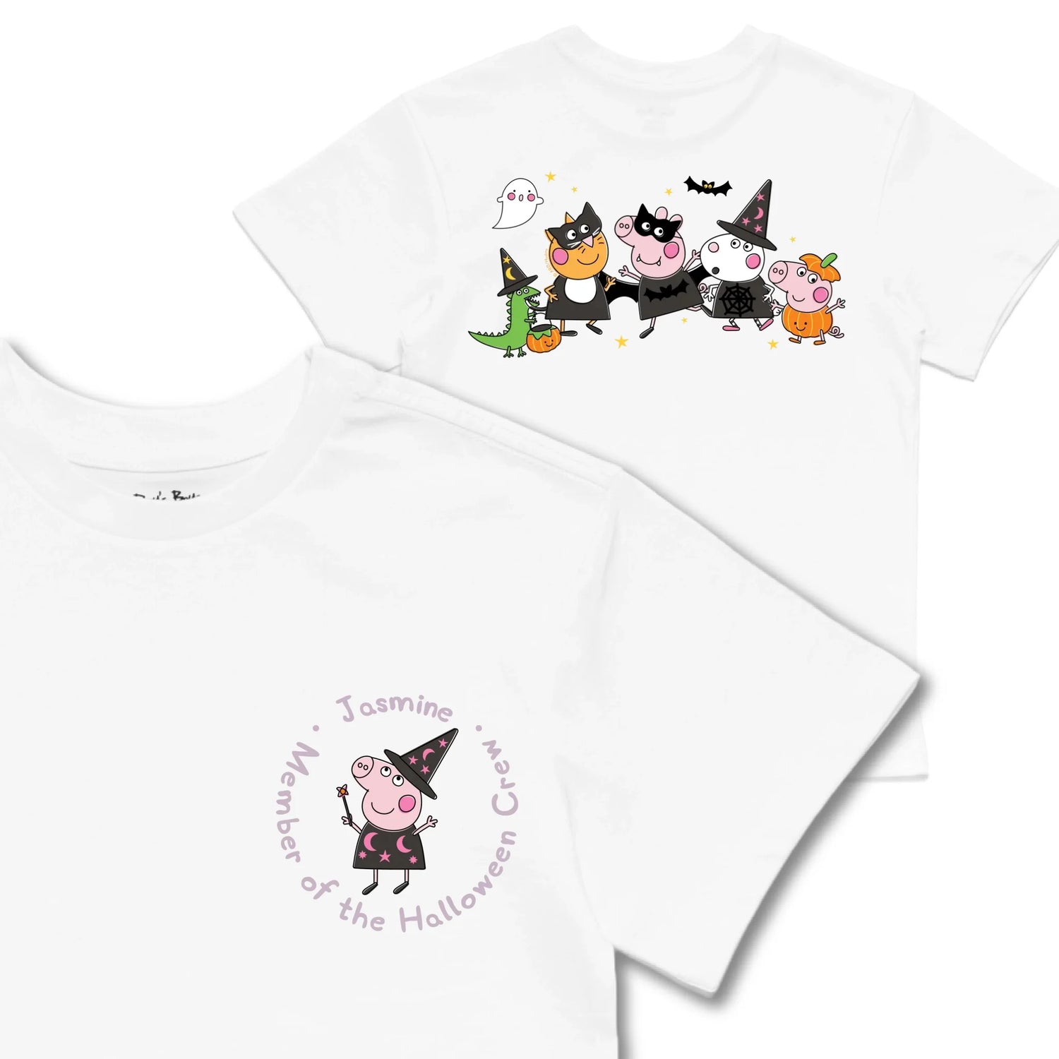 Kids TSHIRT Main Image Front and Back_White frontback back view