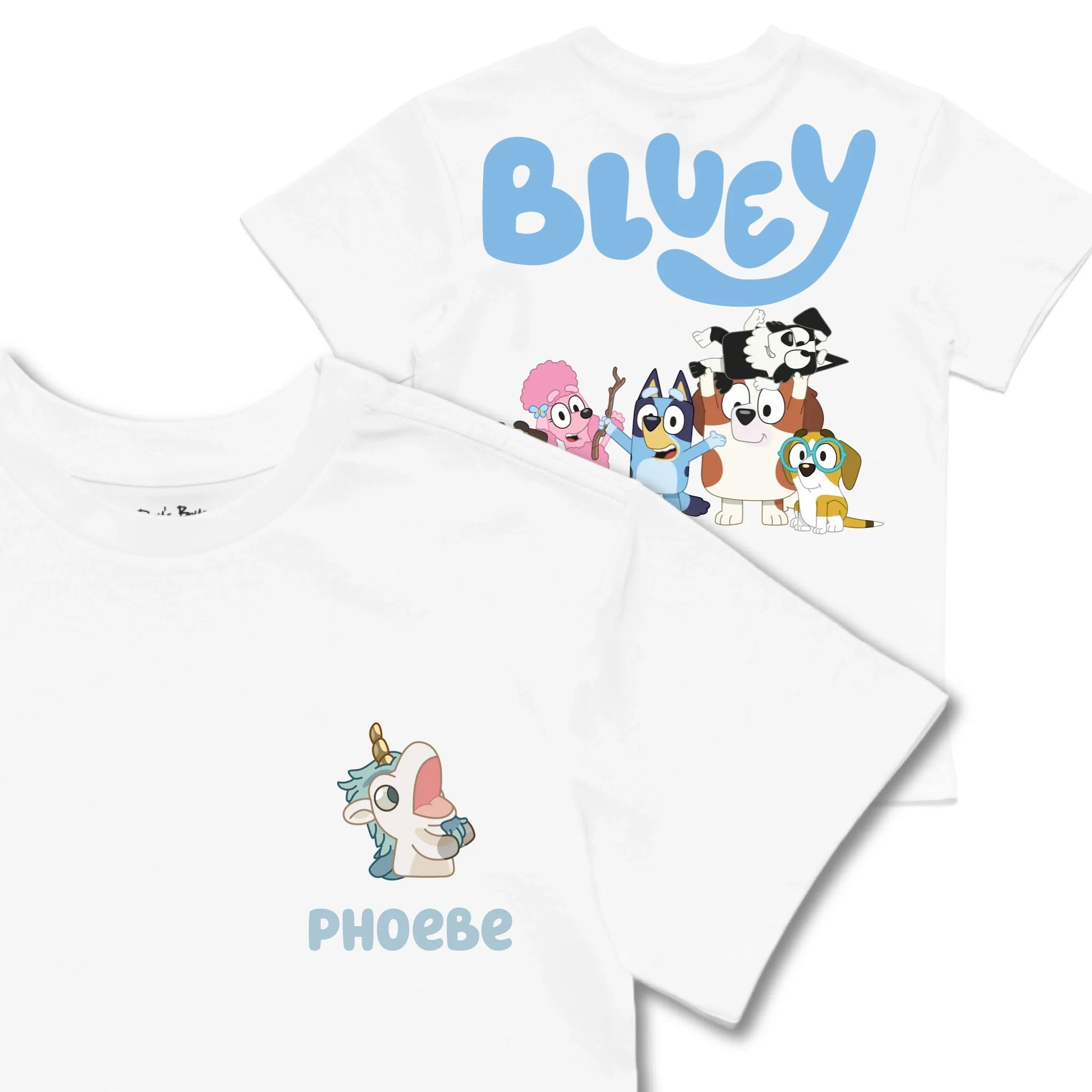 Kids TSHIRT Main Image Front and Back_White frontback back view
