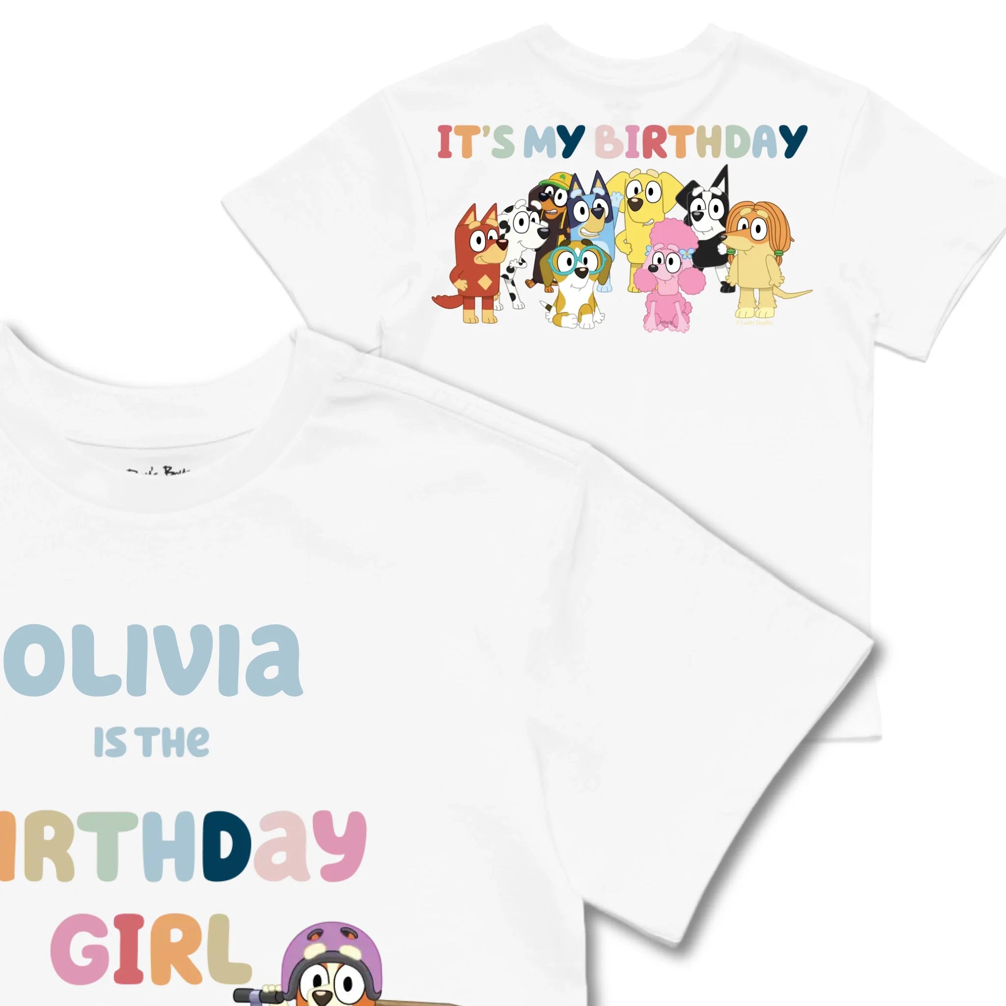 Kids TSHIRT Main Image Front and Back_White frontback back view