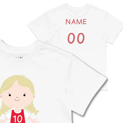 Kids TSHIRT Main Image Front and Back_White frontback back view
