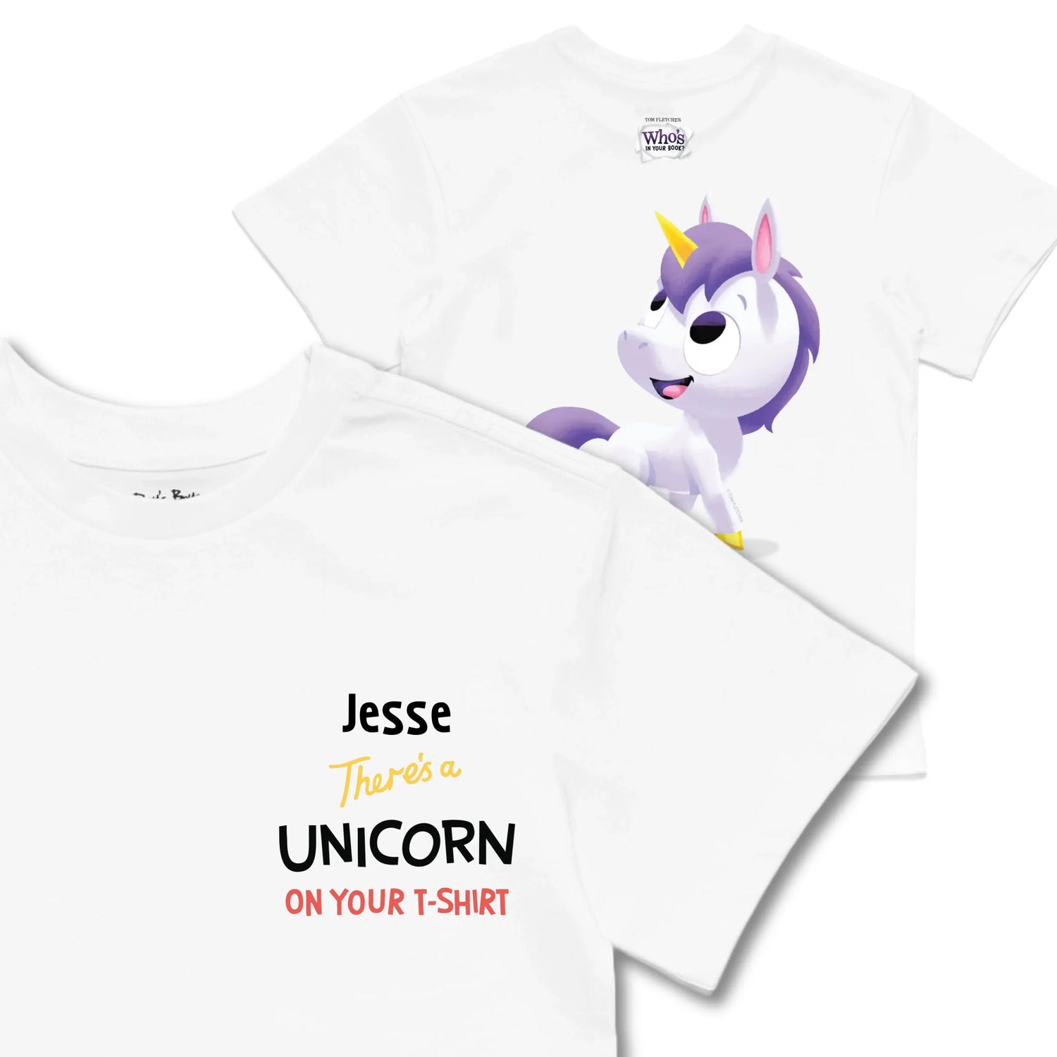 Kids TSHIRT Main Image Front and Back_White frontback back view