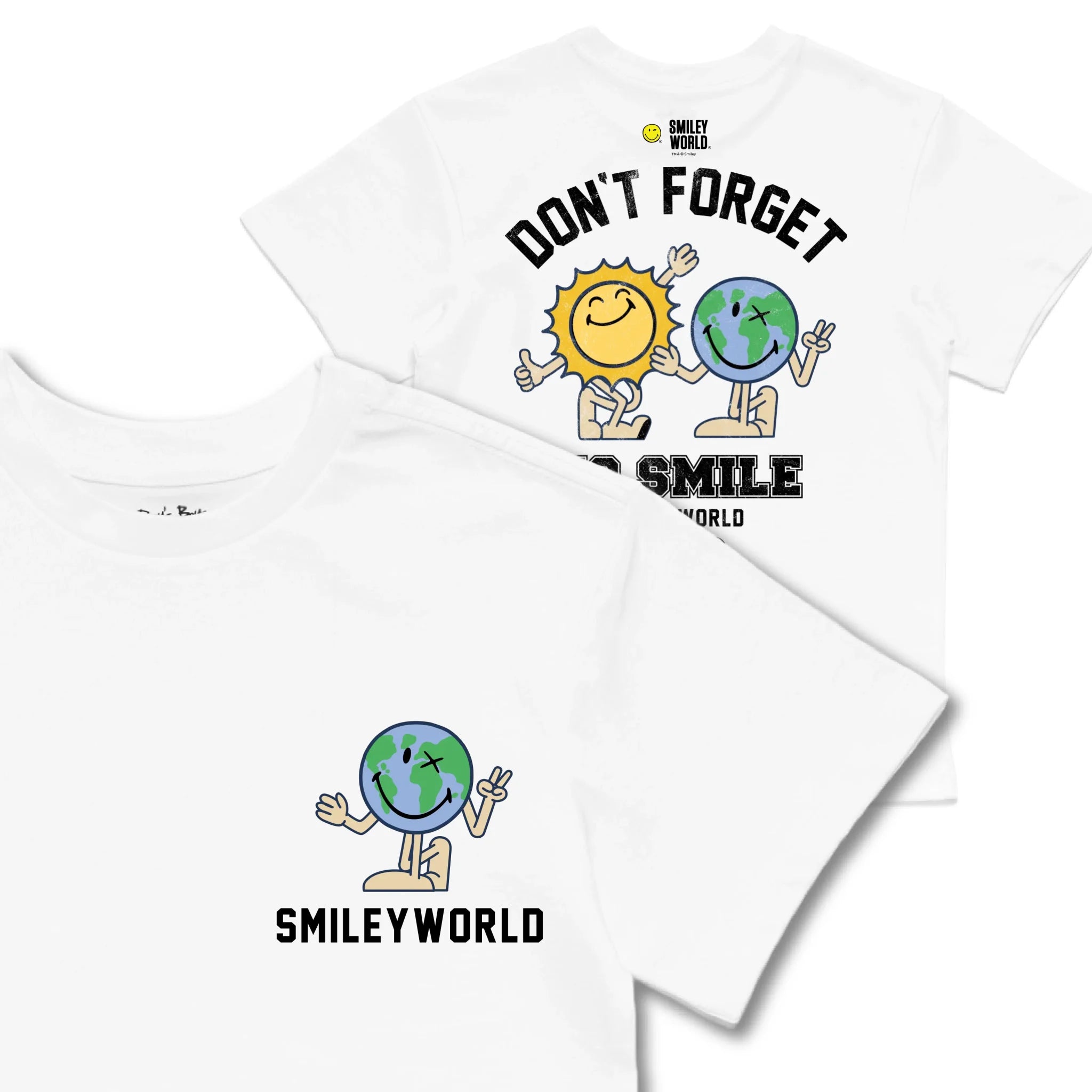 Kids TSHIRT Main Image Front and Back_White frontback back view
