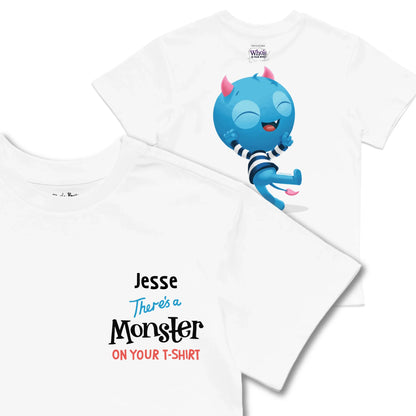 Kids TSHIRT Main Image Front and Back_White frontback back view