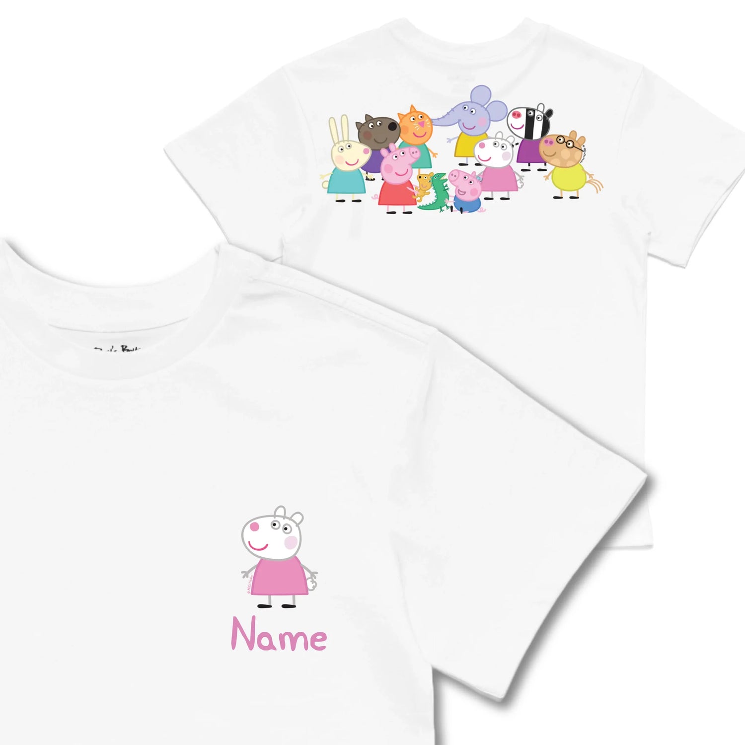 Kids TSHIRT Main Image Front and Back_White frontback back view