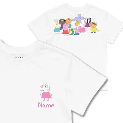 Kids TSHIRT Main Image Front and Back_White frontback back view