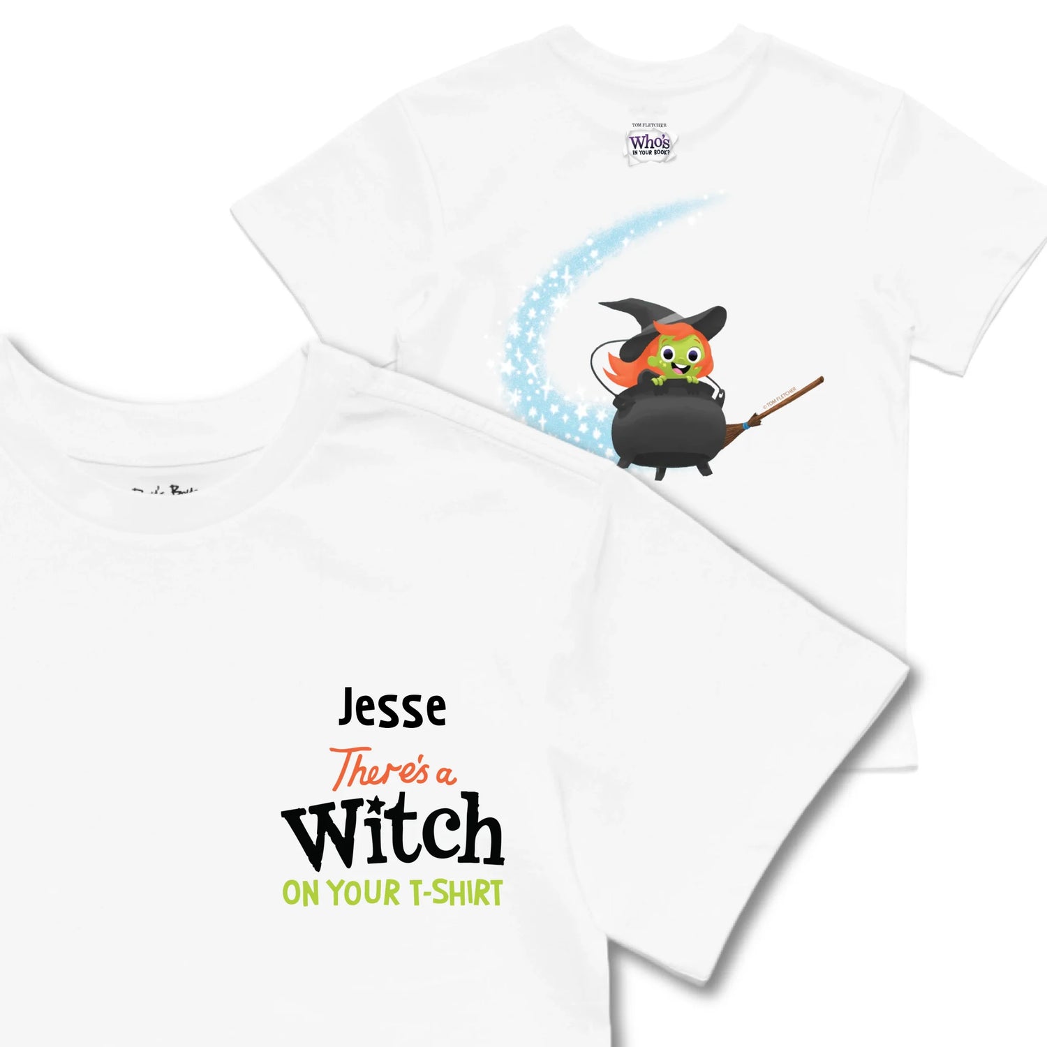 Kids TSHIRT Main Image Front and Back_White frontback back view