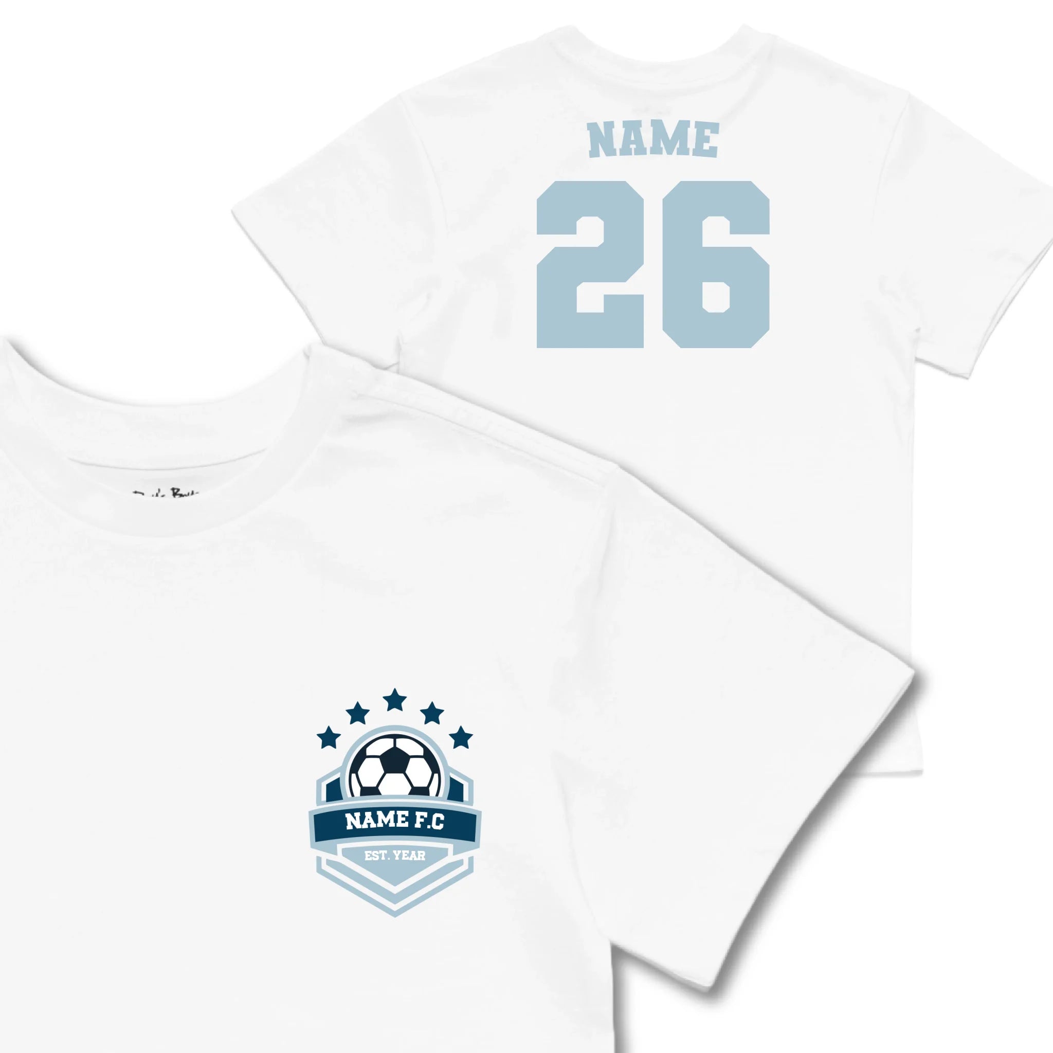 Kids TSHIRT Main Image Front and Back_White frontback back view