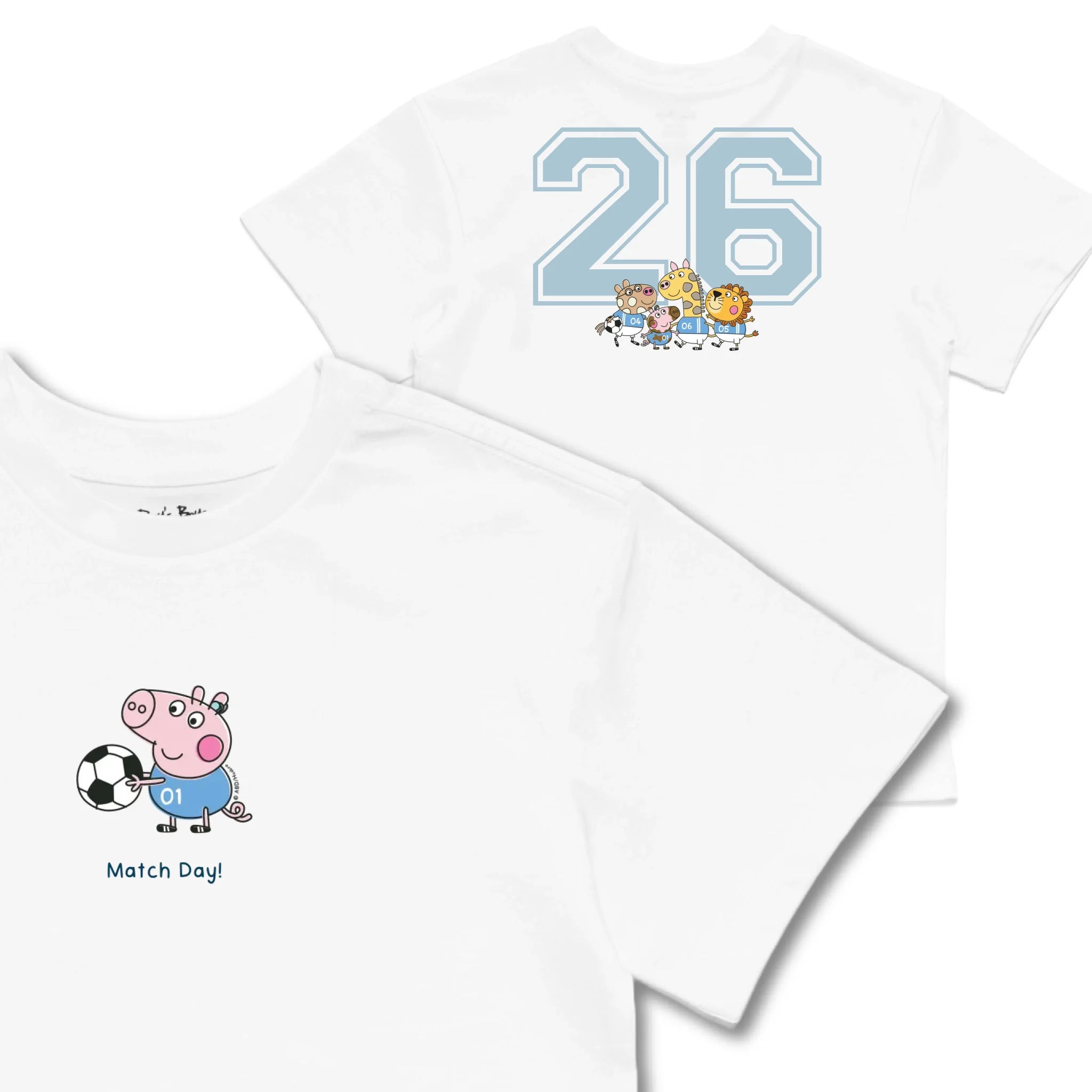 Kids TSHIRT Main Image Front and Back_White frontback back view