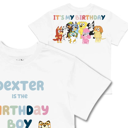 Kids TSHIRT Main Image Front and Back_White frontback back view