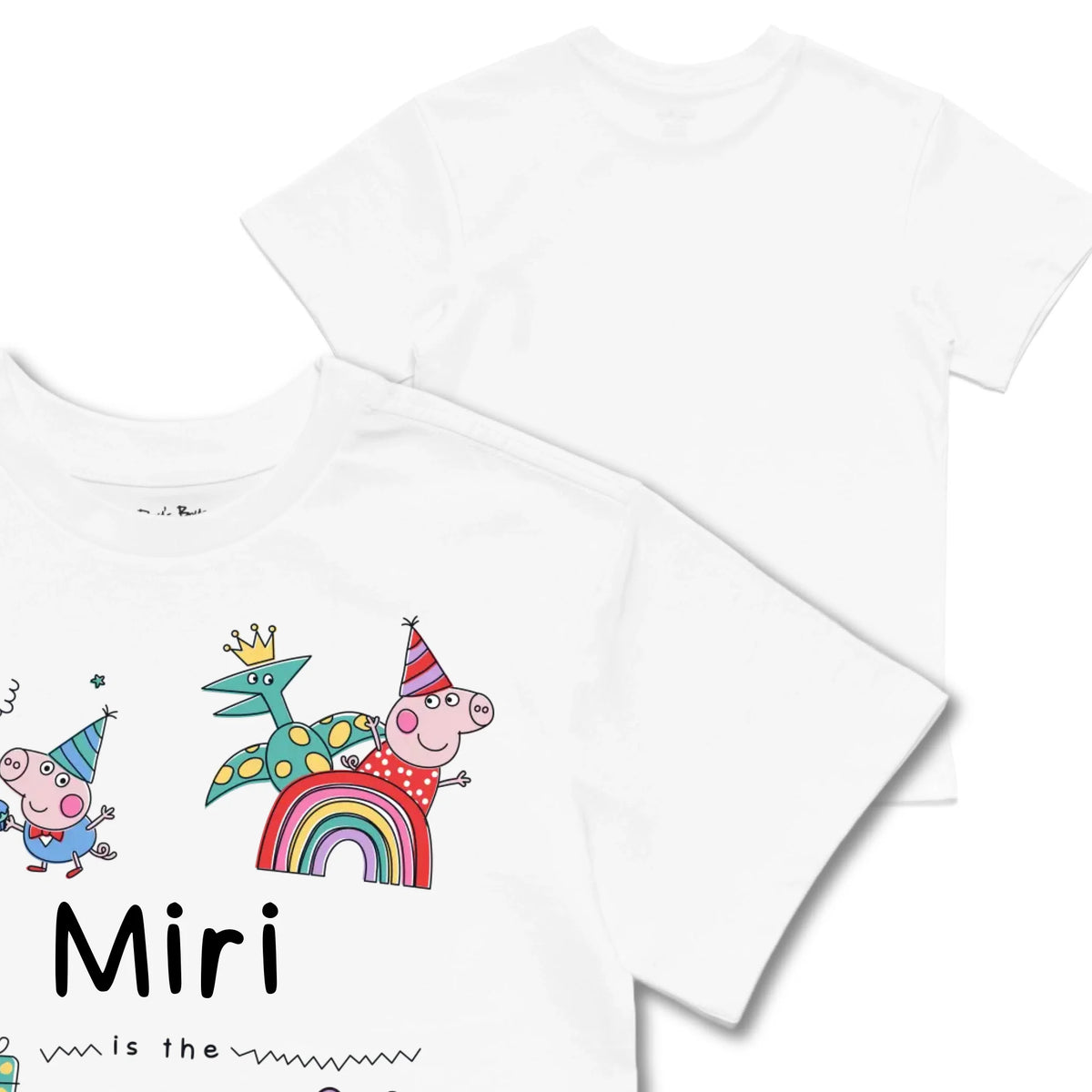 Kids TSHIRT Main Image Front and Back_White frontback back view