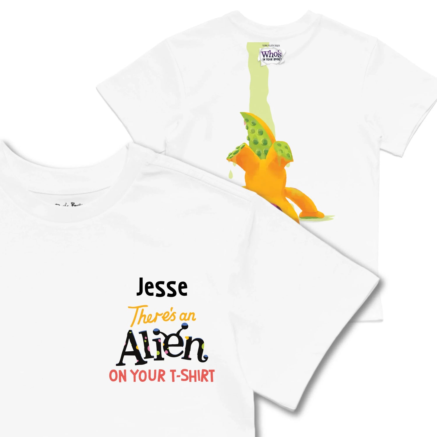Kids TSHIRT Main Image Front and Back_White frontback back view