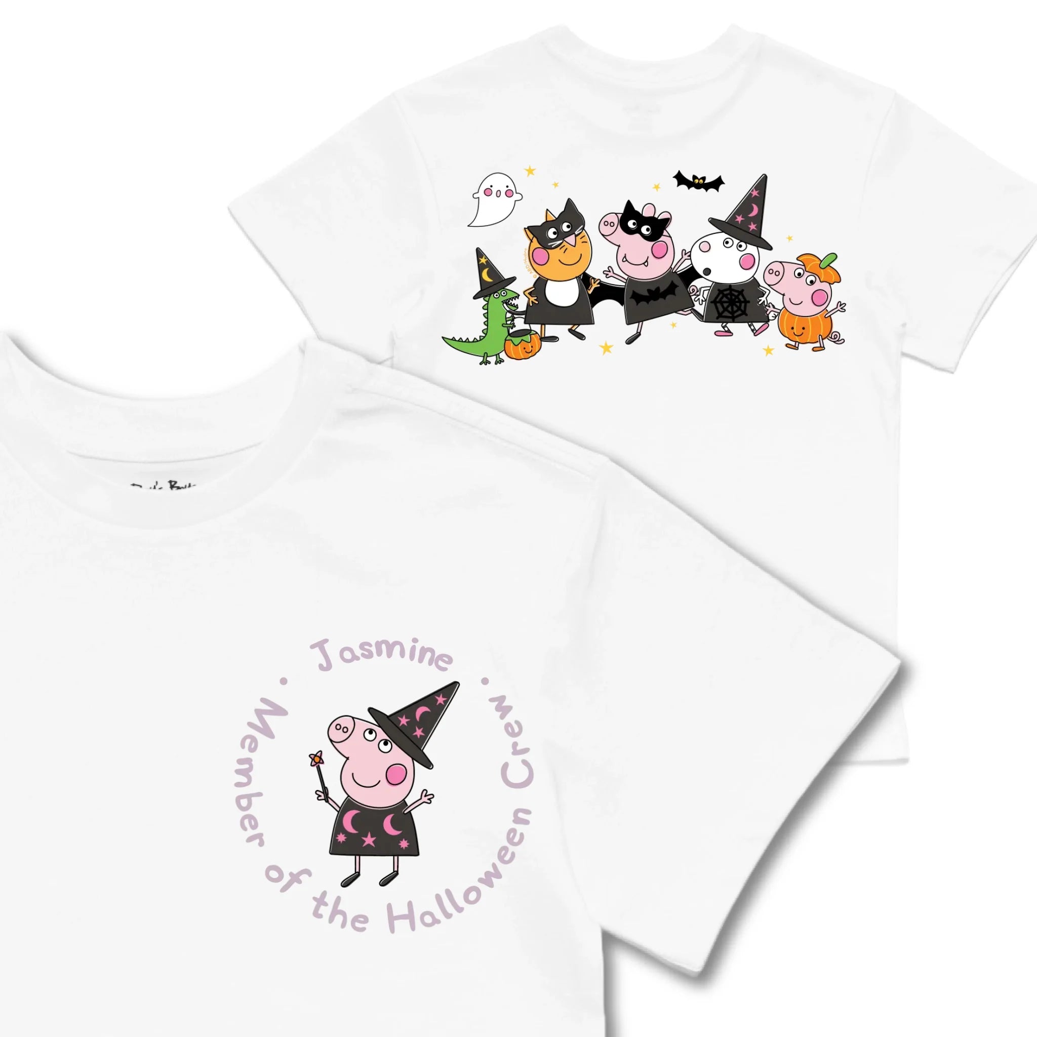 Kids TSHIRT Main Image Front and Back_White frontback back view