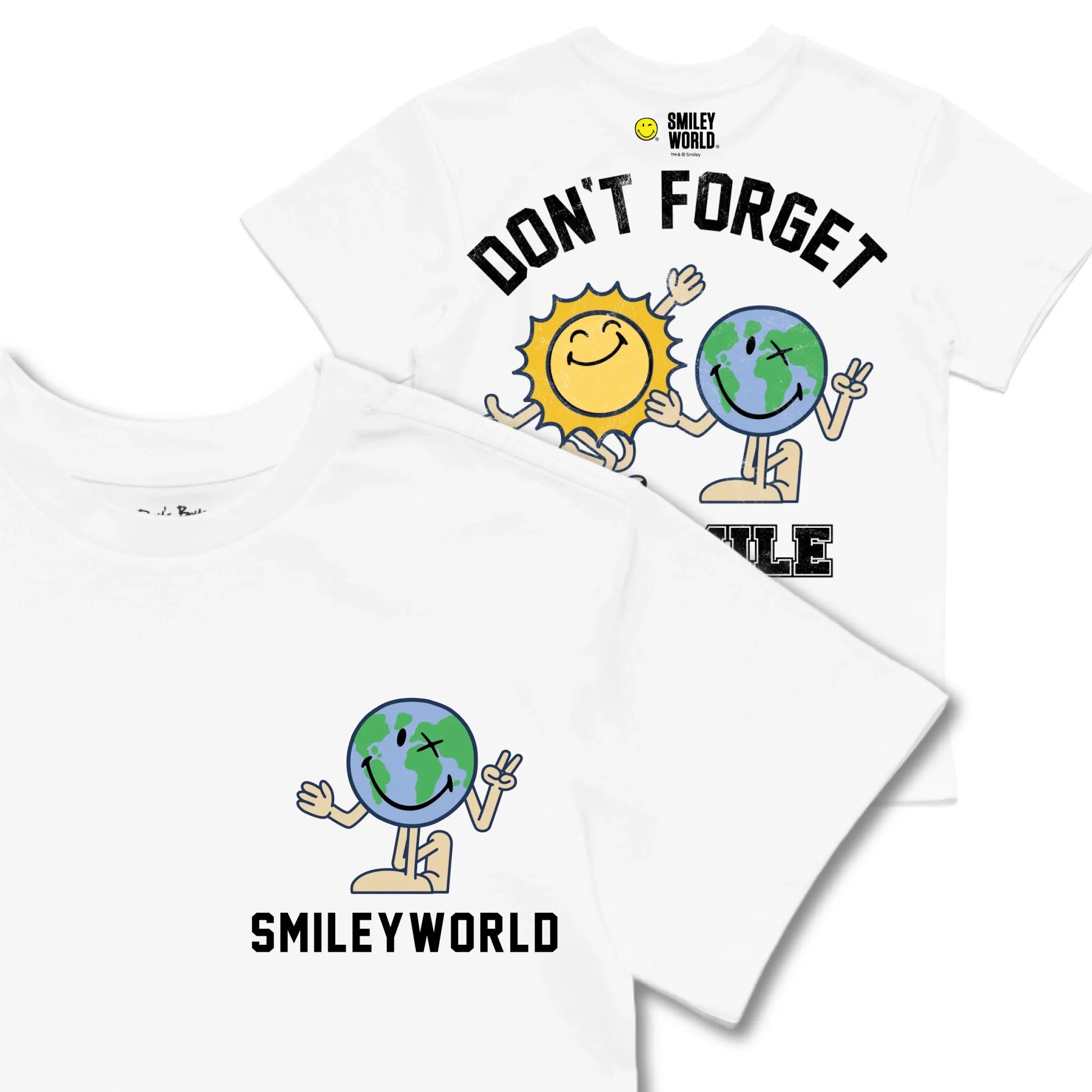 Kids TSHIRT Main Image Front and Back_White frontback back view