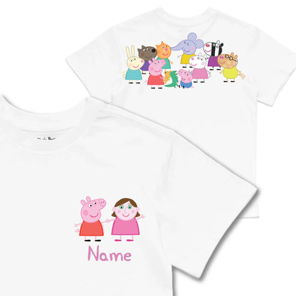 Kids TSHIRT Main Image Front and Back_White frontback back view