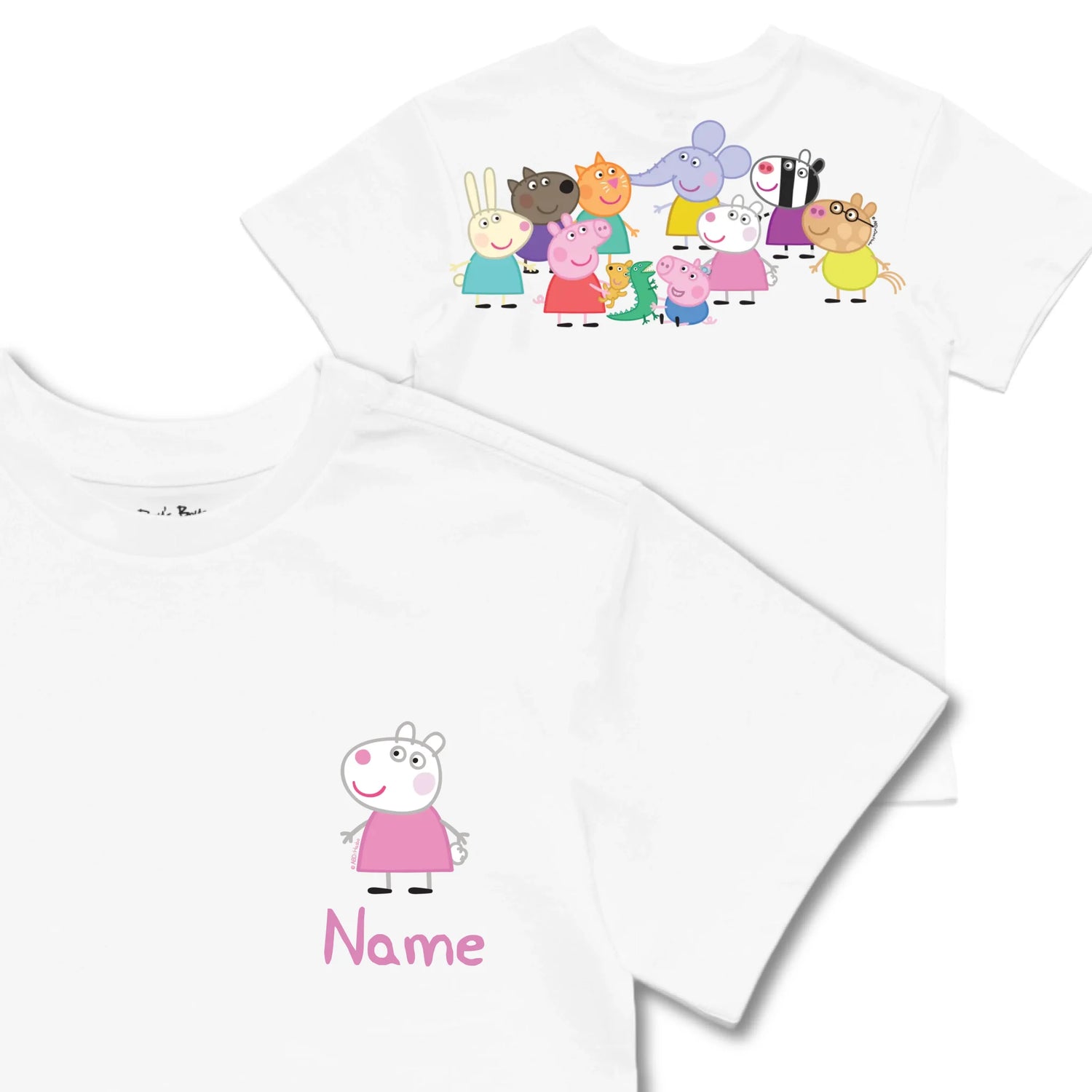 Kids TSHIRT Main Image Front and Back_White frontback back view
