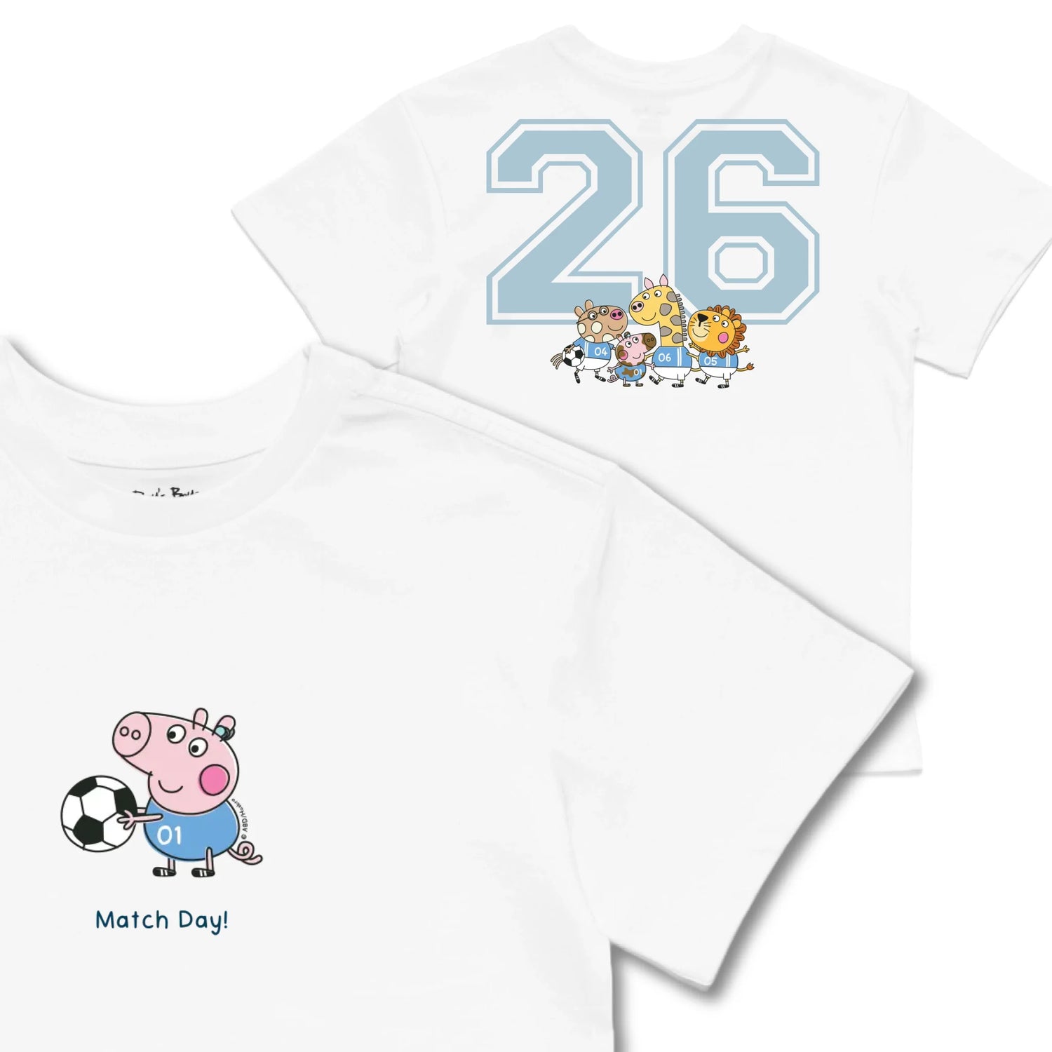 Kids TSHIRT Main Image Front and Back_White frontback back view