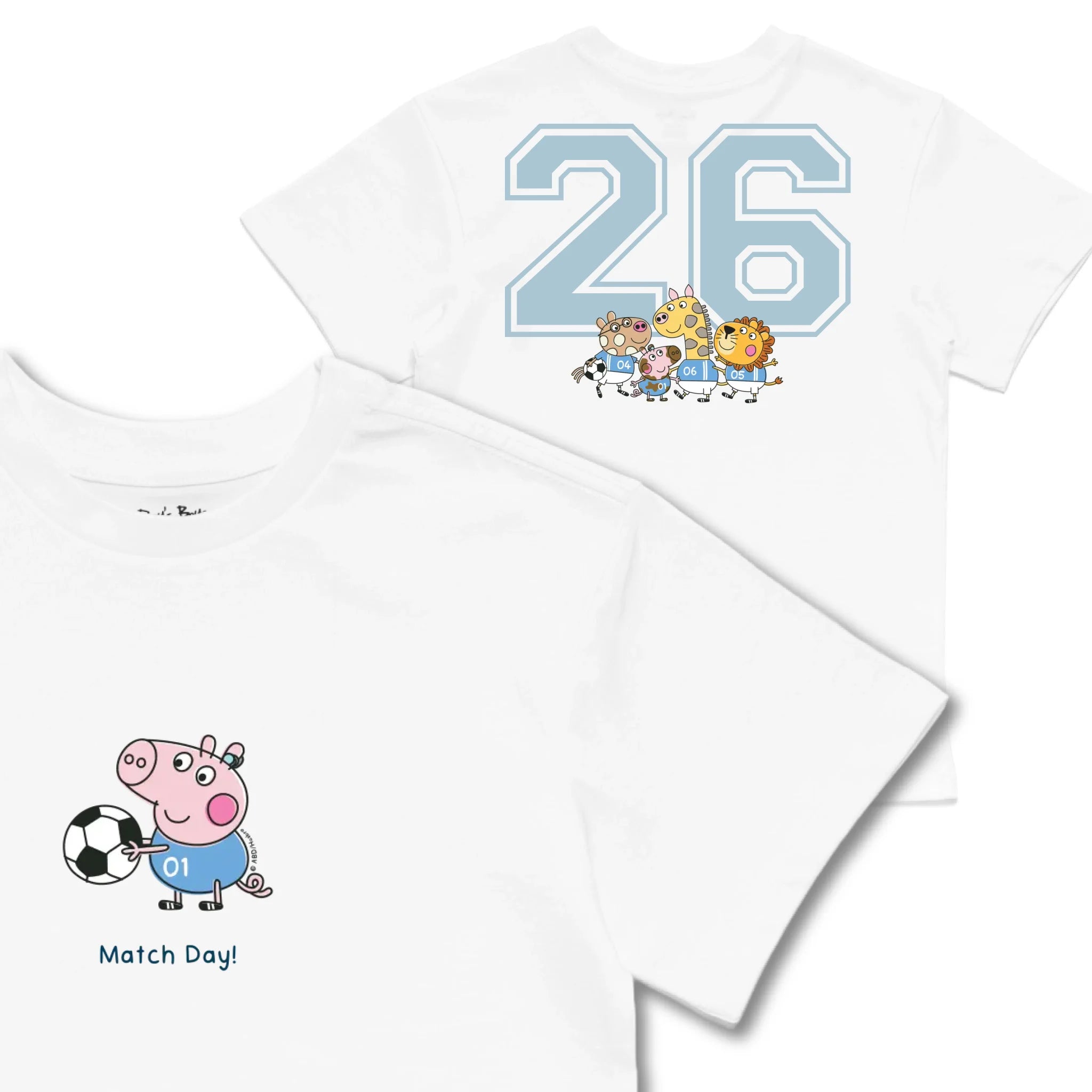 Kids TSHIRT Main Image Front and Back_White frontback back view