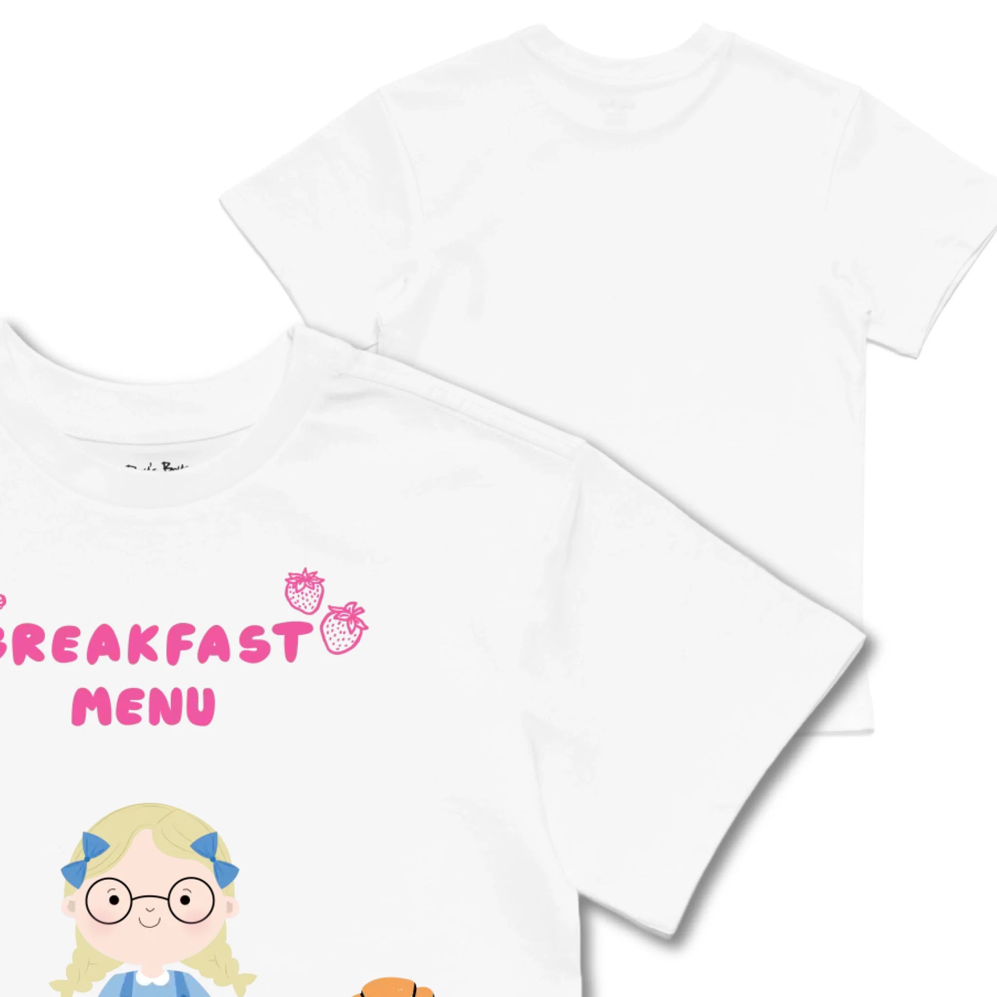 Kids TSHIRT Main Image Front and Back_White frontback back view