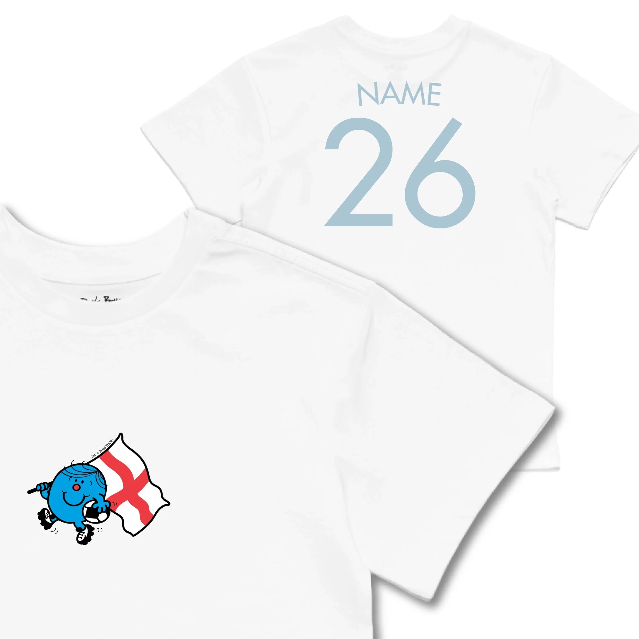 Kids TSHIRT Main Image Front and Back_White frontback back view