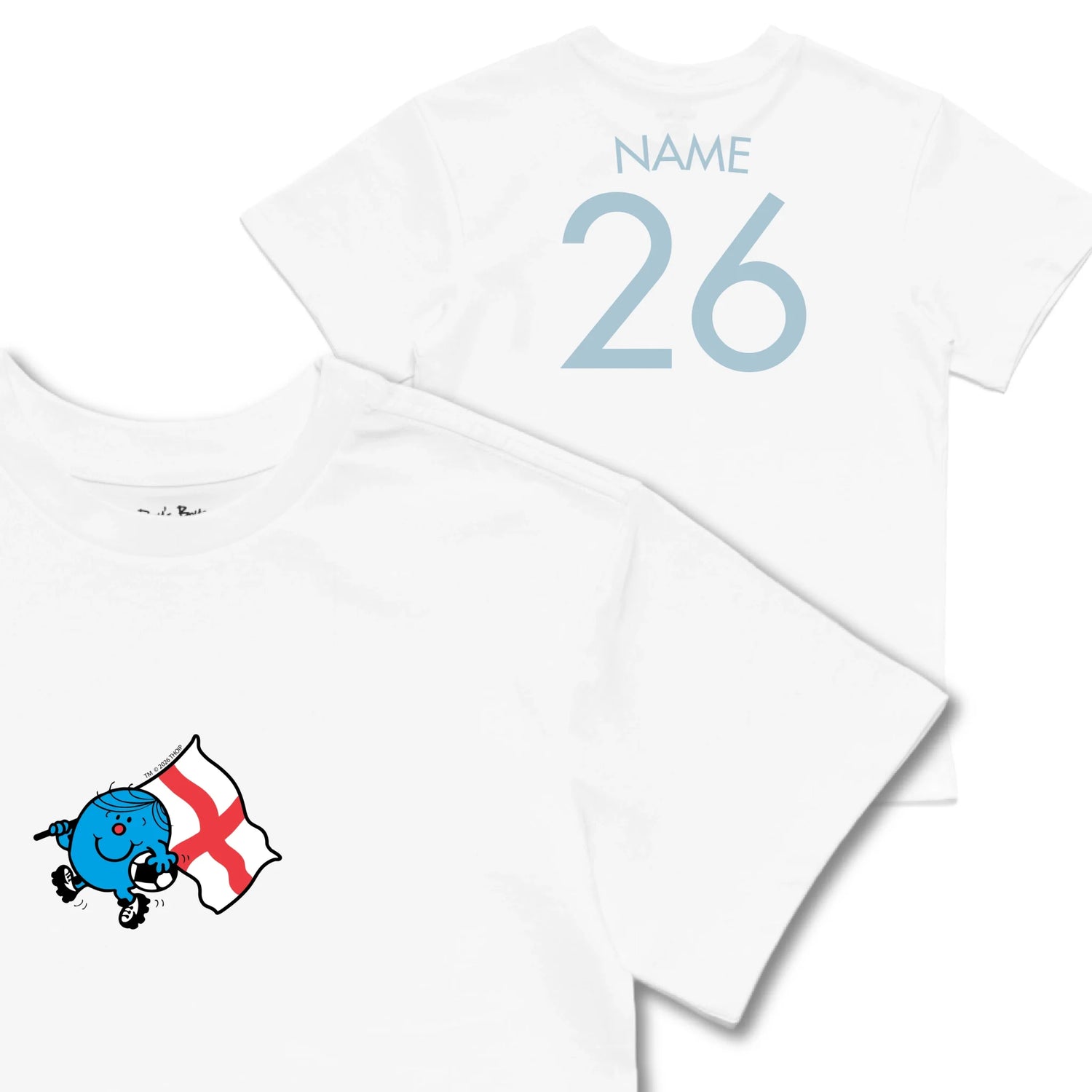 Kids TSHIRT Main Image Front and Back_White frontback back view