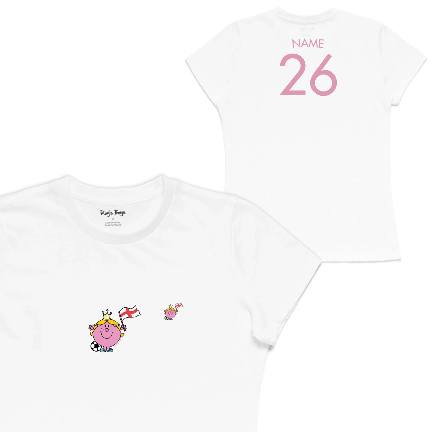 Roys Boys White T-Shirt Imagery_Womens Front and back