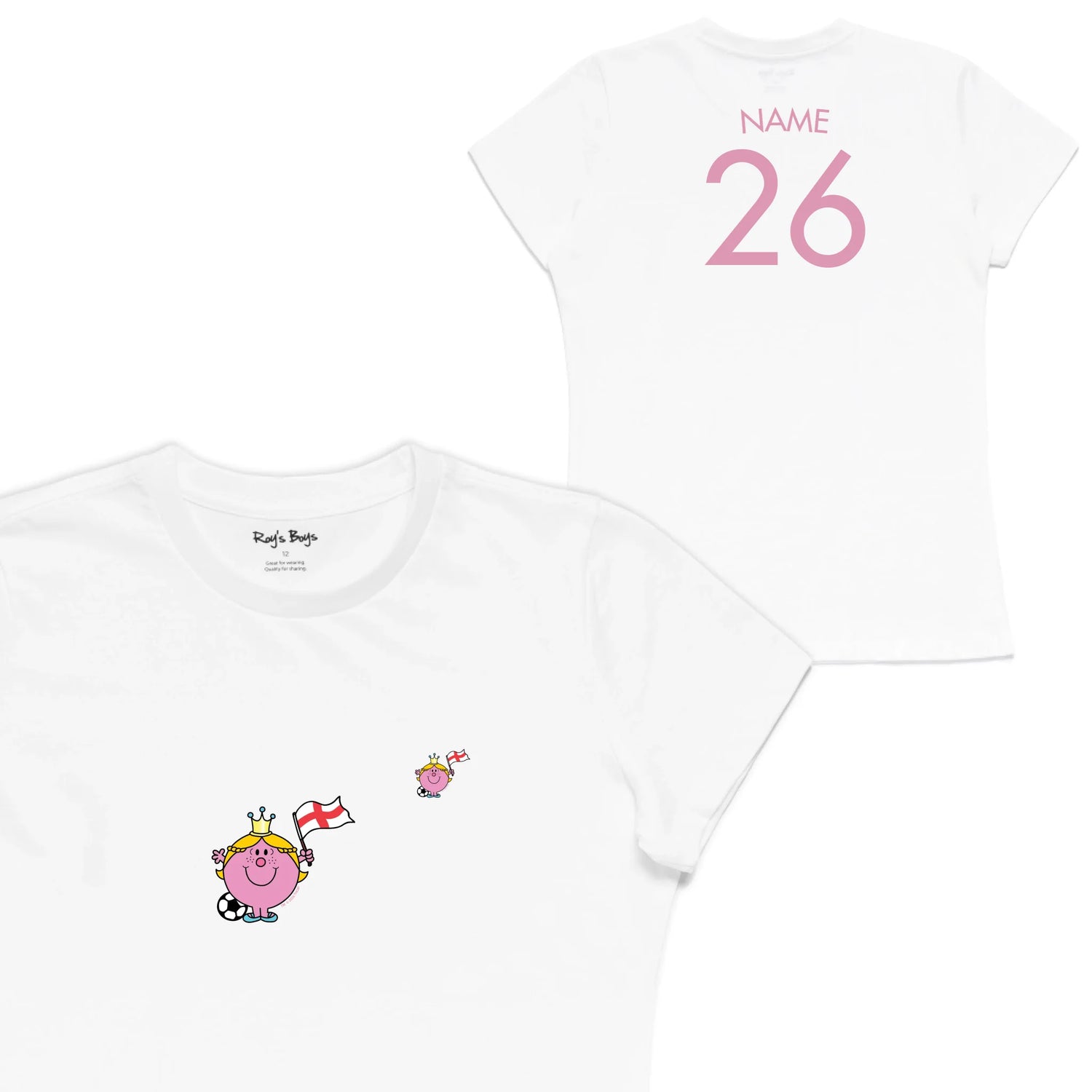 Roys Boys White T-Shirt Imagery_Womens Front and back