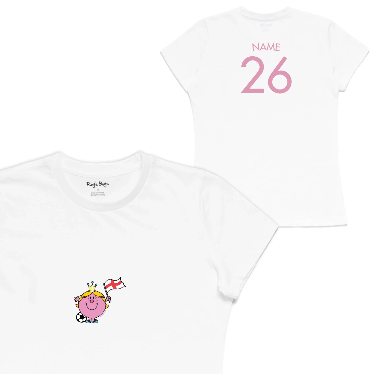 Roys Boys White T-Shirt Imagery_Womens Front and back