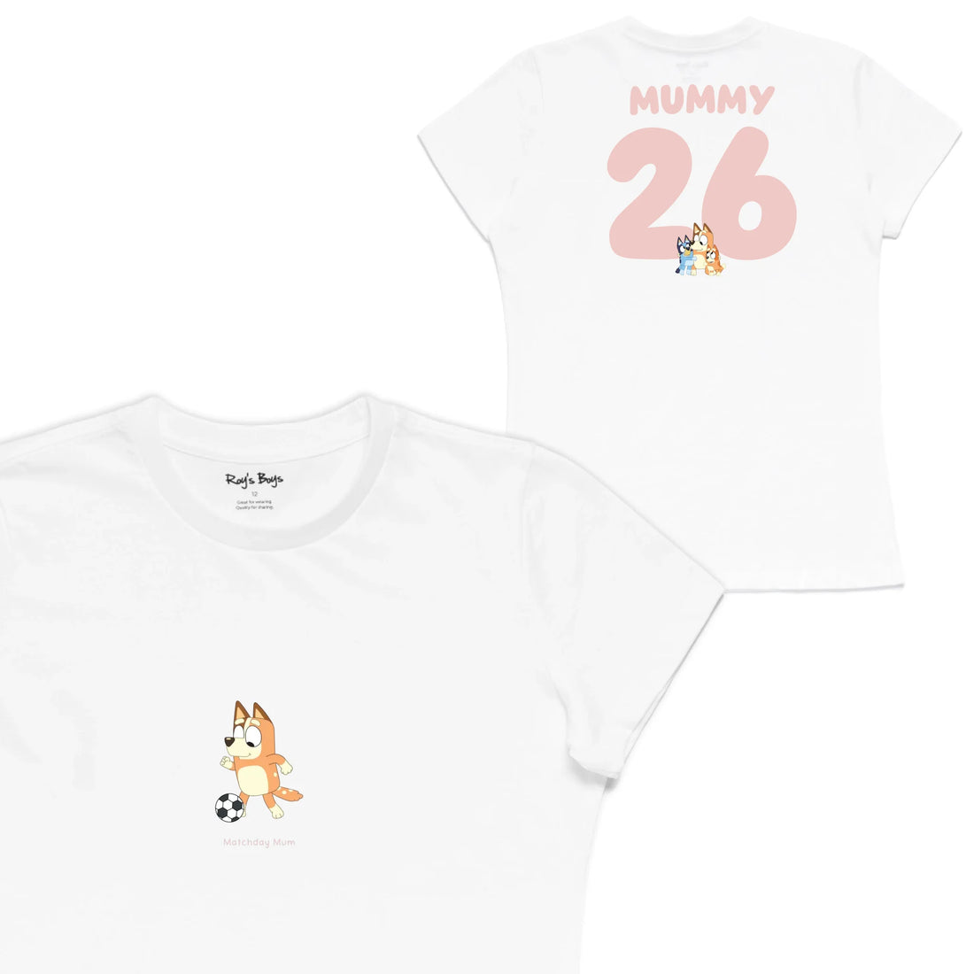 Roys Boys White T-Shirt Imagery_Womens Front and back