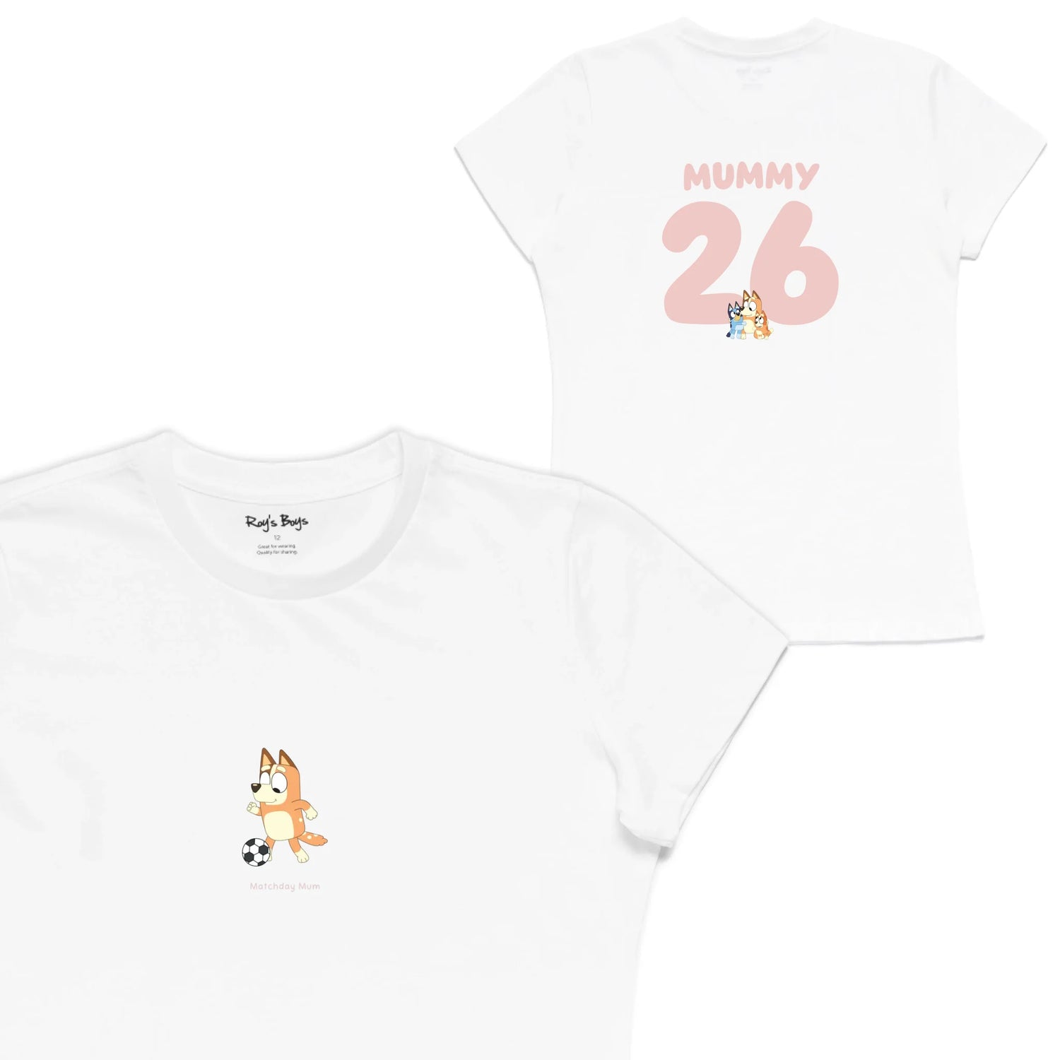 Roys Boys White T-Shirt Imagery_Womens Front and back