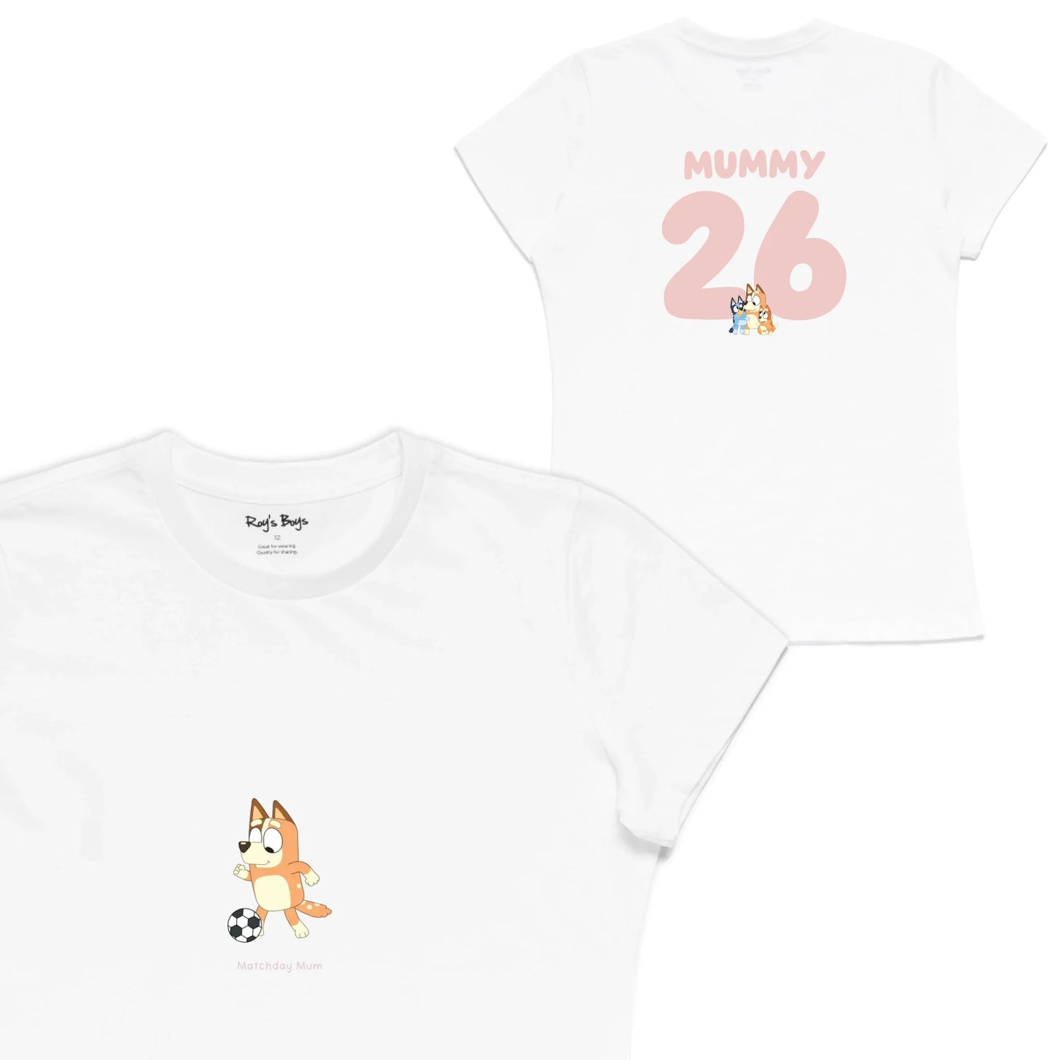 Roys Boys White T-Shirt Imagery_Womens Front and back