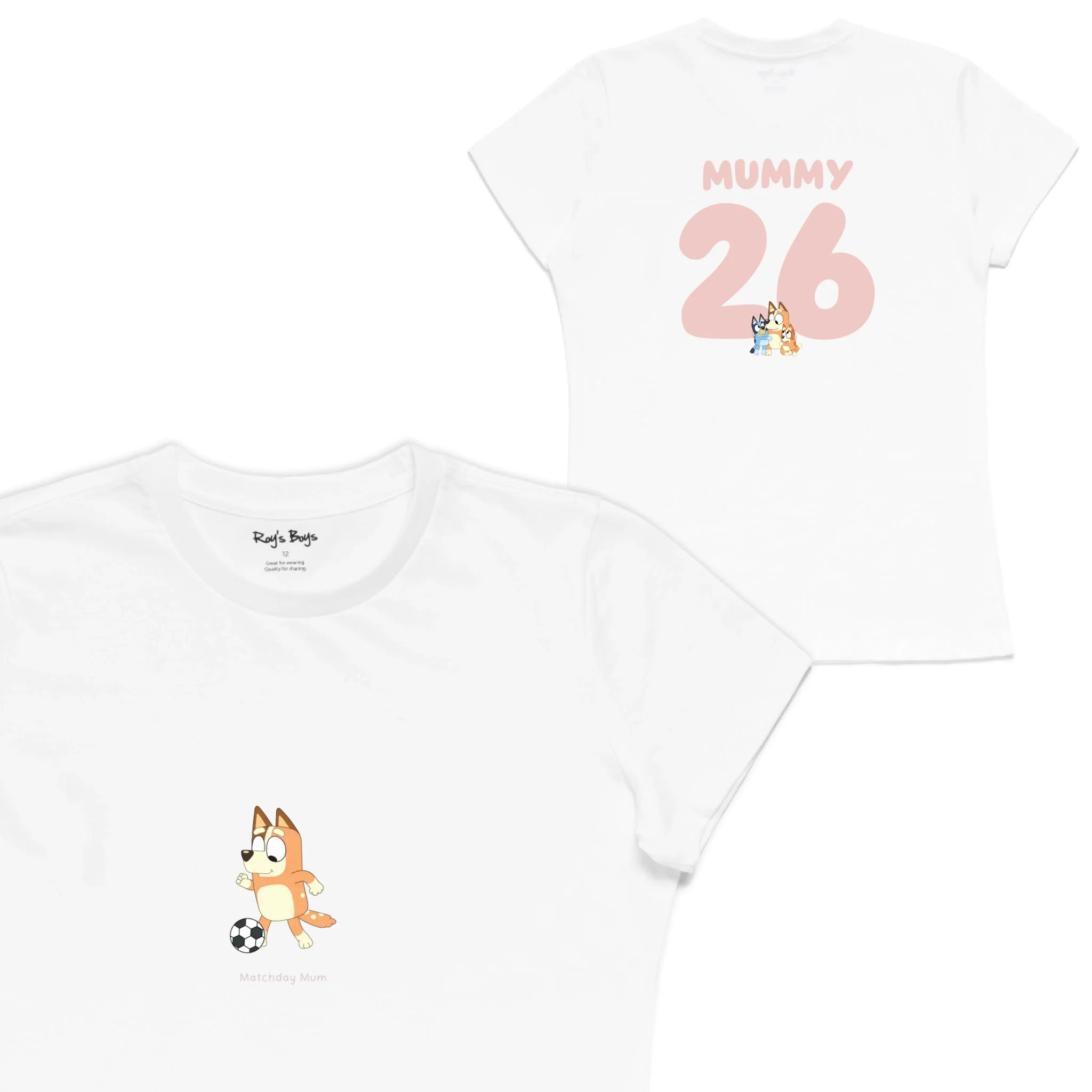 Roys Boys White T-Shirt Imagery_Womens Front and back