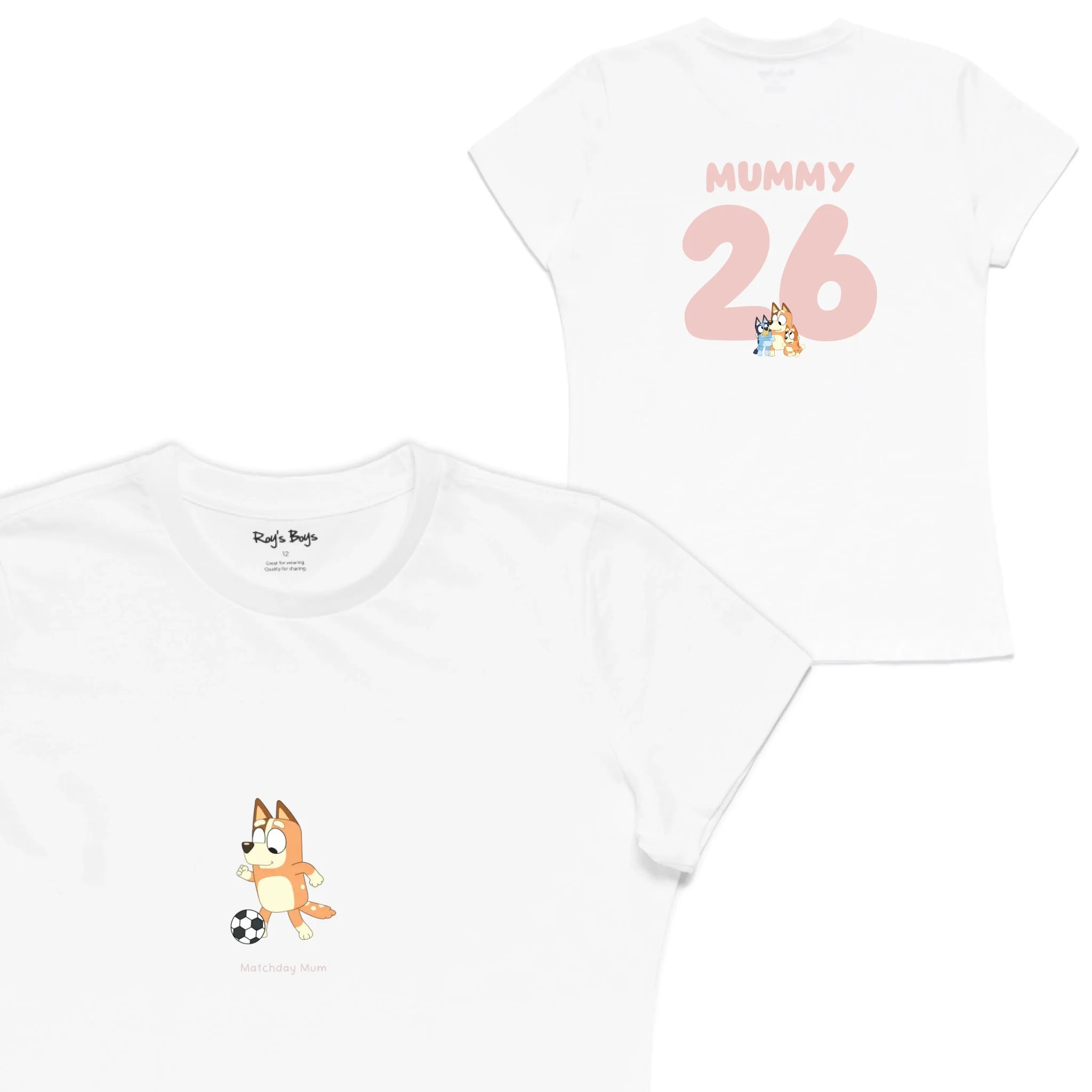 Roys Boys White T-Shirt Imagery_Womens Front and back