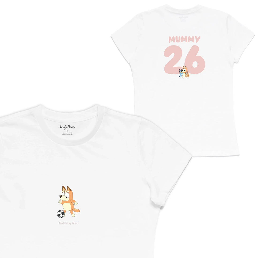 Roys Boys White T-Shirt Imagery_Womens Front and back