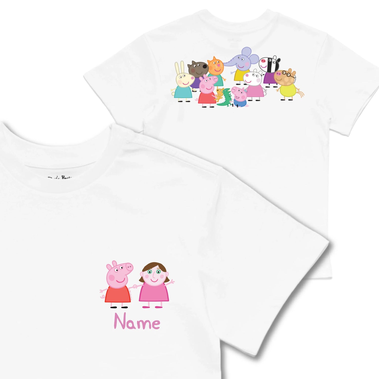 Kids TSHIRT Main Image Front and Back_White frontback back view