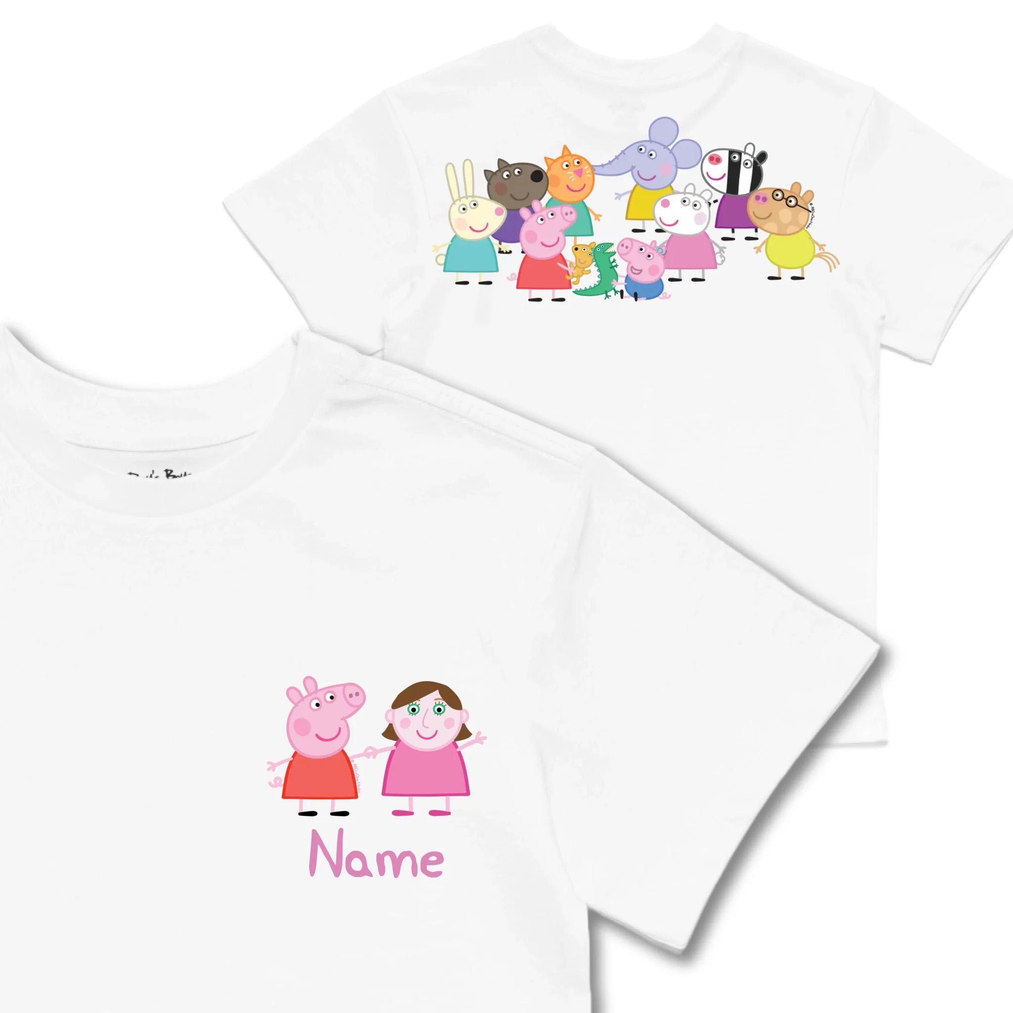 Kids TSHIRT Main Image Front and Back_White frontback back view