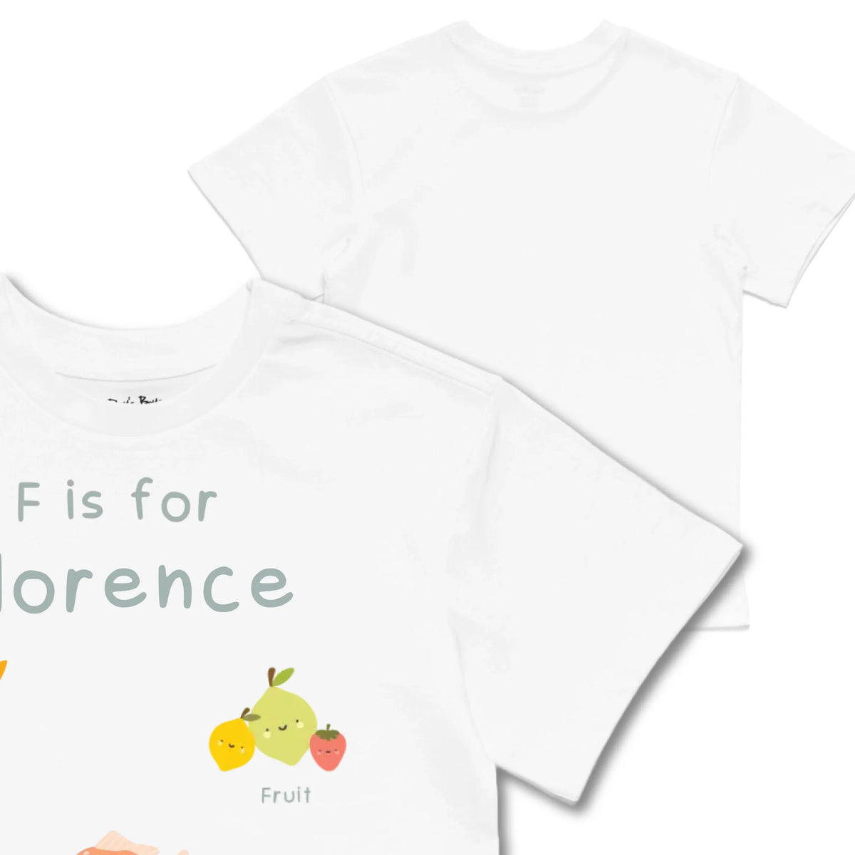 Kids TSHIRT Main Image Front and Back_White frontback back view