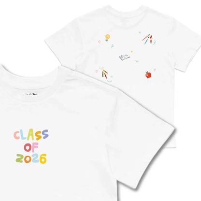 Kids TSHIRT Main Image Front and Back_White frontback back view