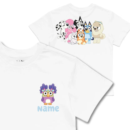 Kids TSHIRT Main Image Front and Back_White frontback back view