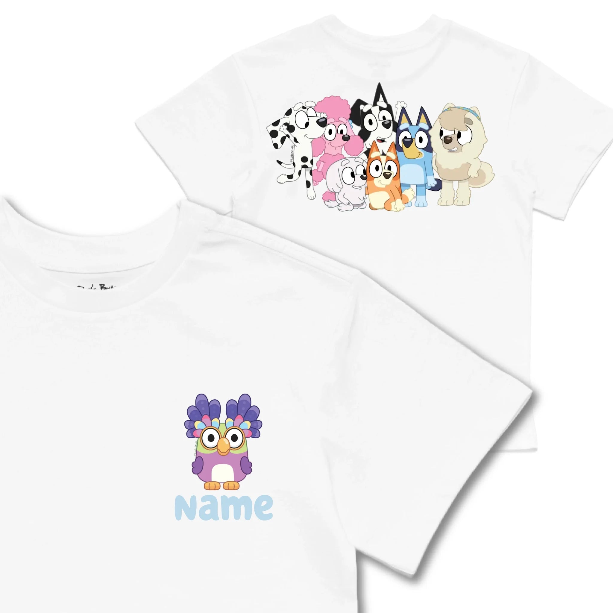 Kids TSHIRT Main Image Front and Back_White frontback back view