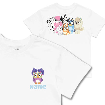 Kids TSHIRT Main Image Front and Back_White frontback back view