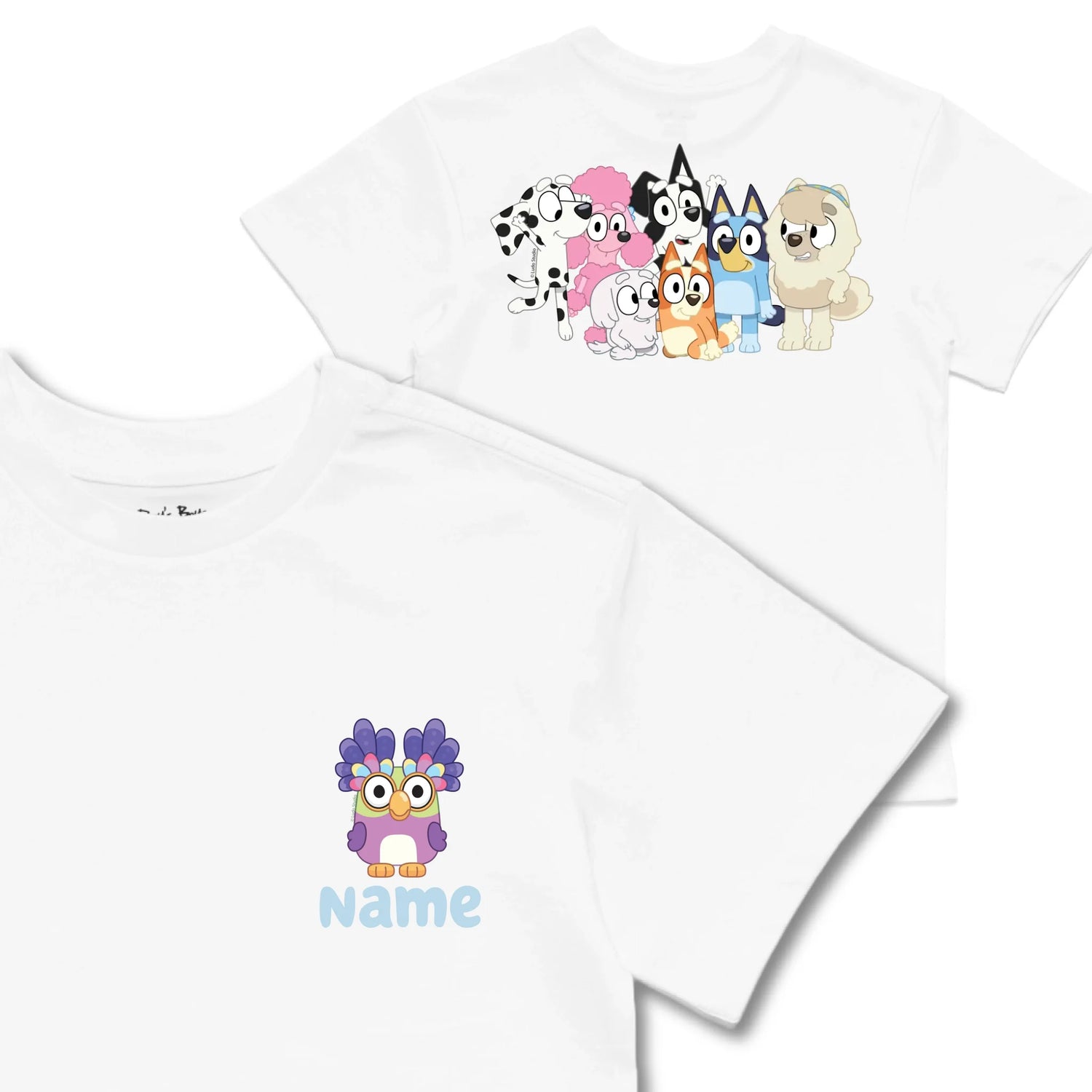 Kids TSHIRT Main Image Front and Back_White frontback back view