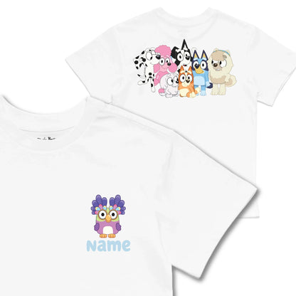 Kids TSHIRT Main Image Front and Back_White frontback back view