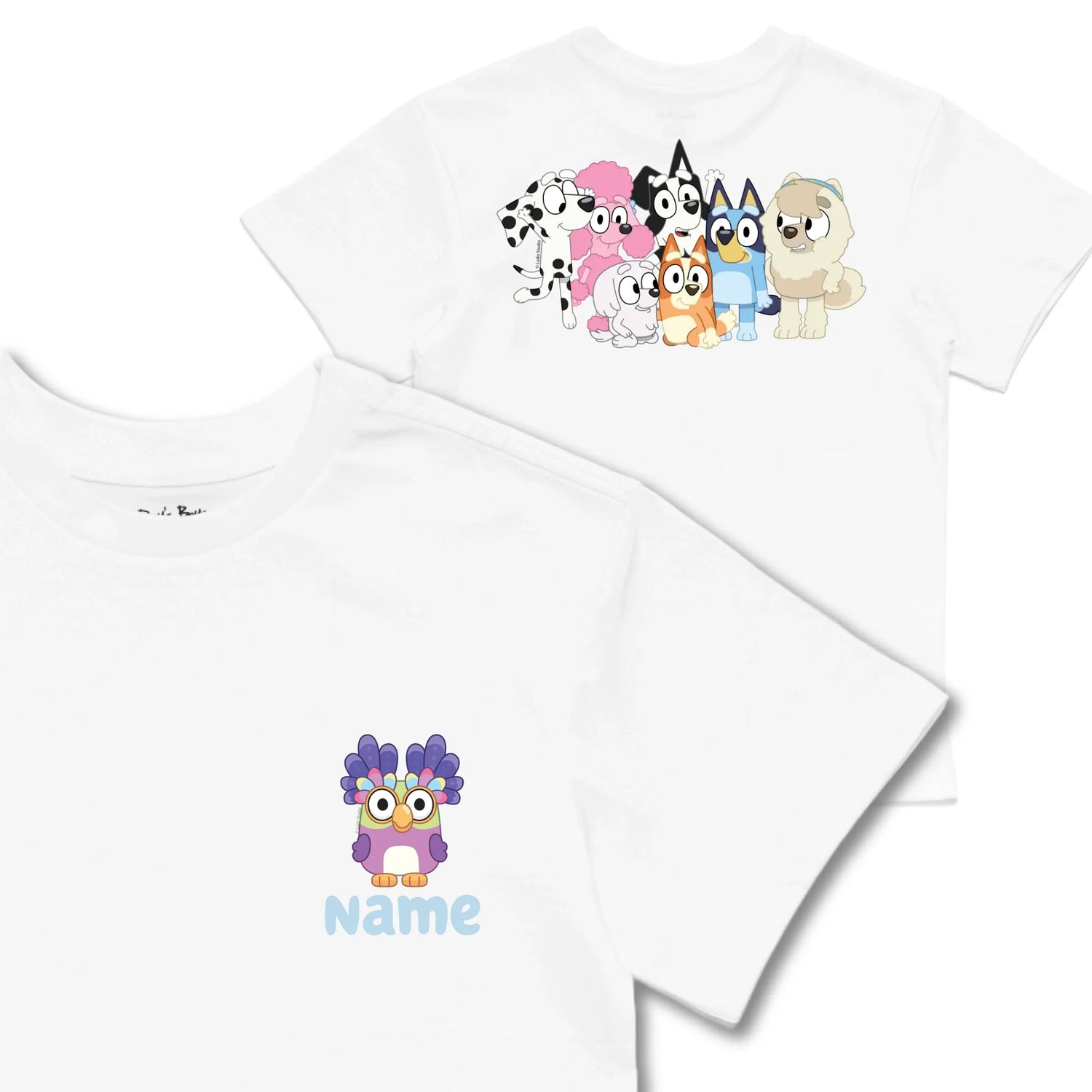 Kids TSHIRT Main Image Front and Back_White frontback back view