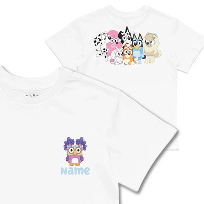 Kids TSHIRT Main Image Front and Back_White frontback back view