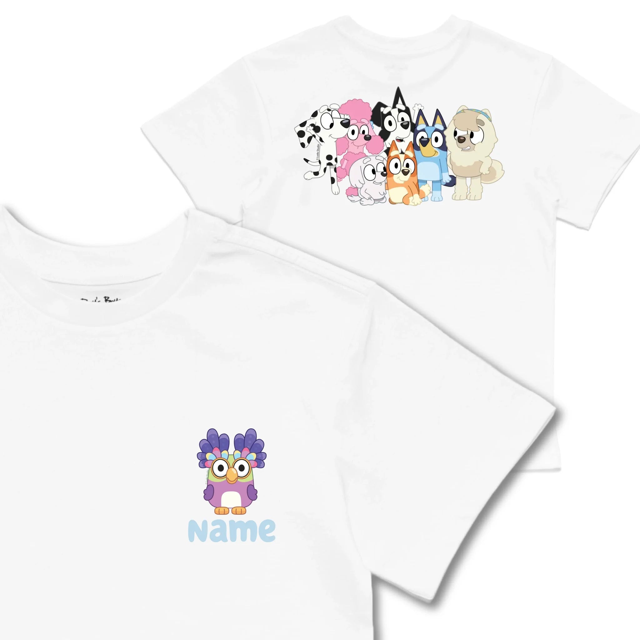Kids TSHIRT Main Image Front and Back_White frontback back view